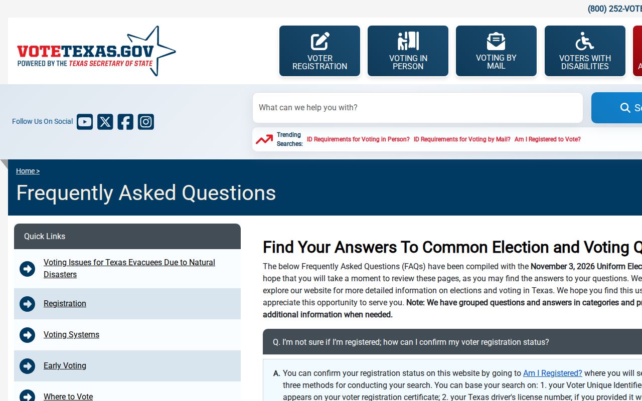 Del Rio residents directory Texas voter lookup guidance